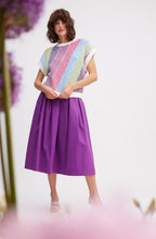 Sparkling Grape Cotton Midi Skirt