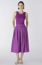 Sparkling Grape Cotton Midi Skirt