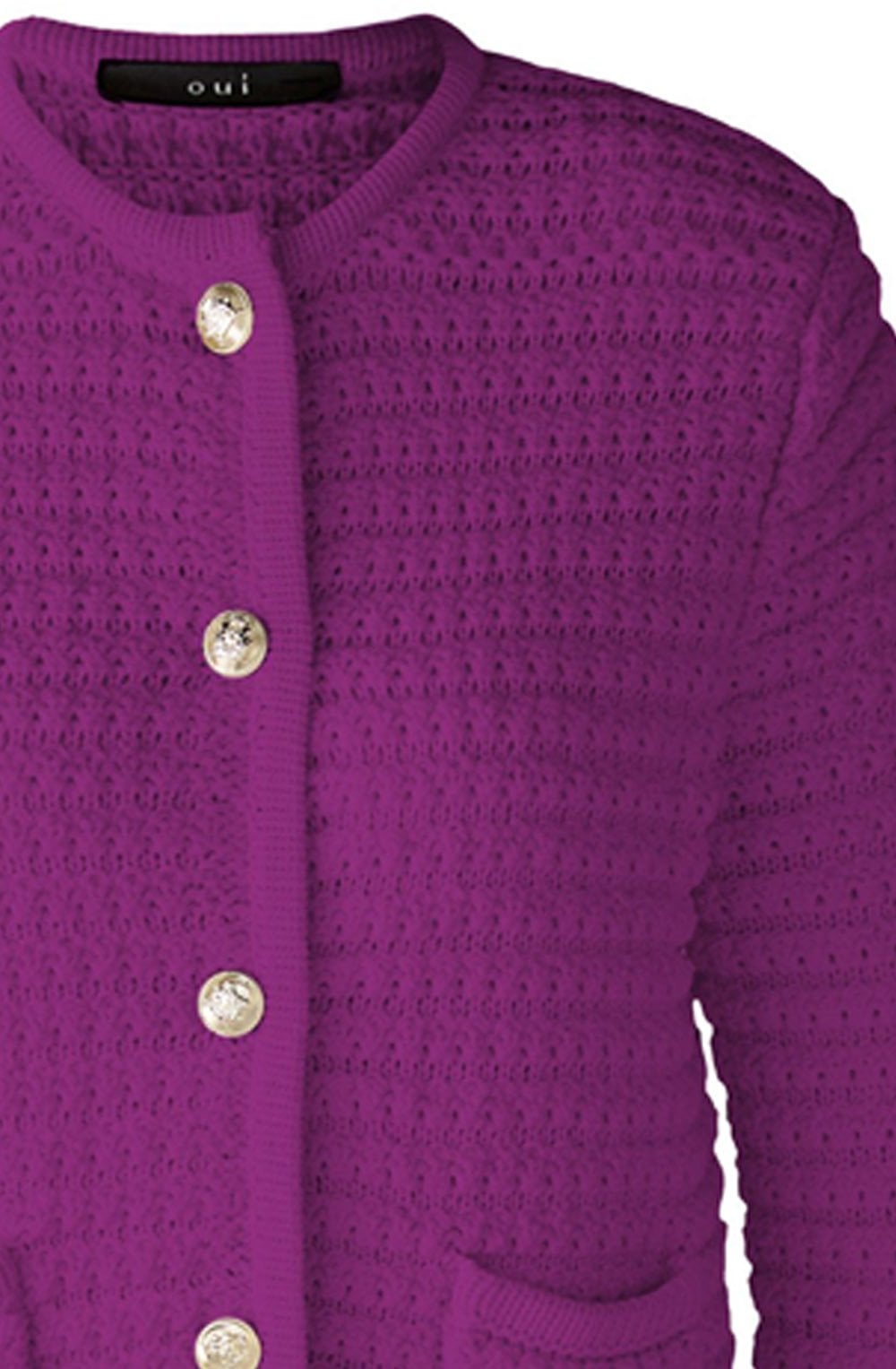 Sparkling Grape French Style Cardigan