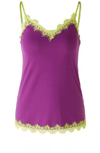 Sparkling Grape Lace Edged Camisole