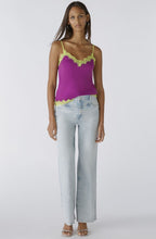 Sparkling Grape Lace Edged Camisole