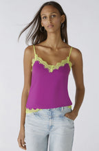 Sparkling Grape Lace Edged Camisole