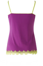 Sparkling Grape Lace Edged Camisole