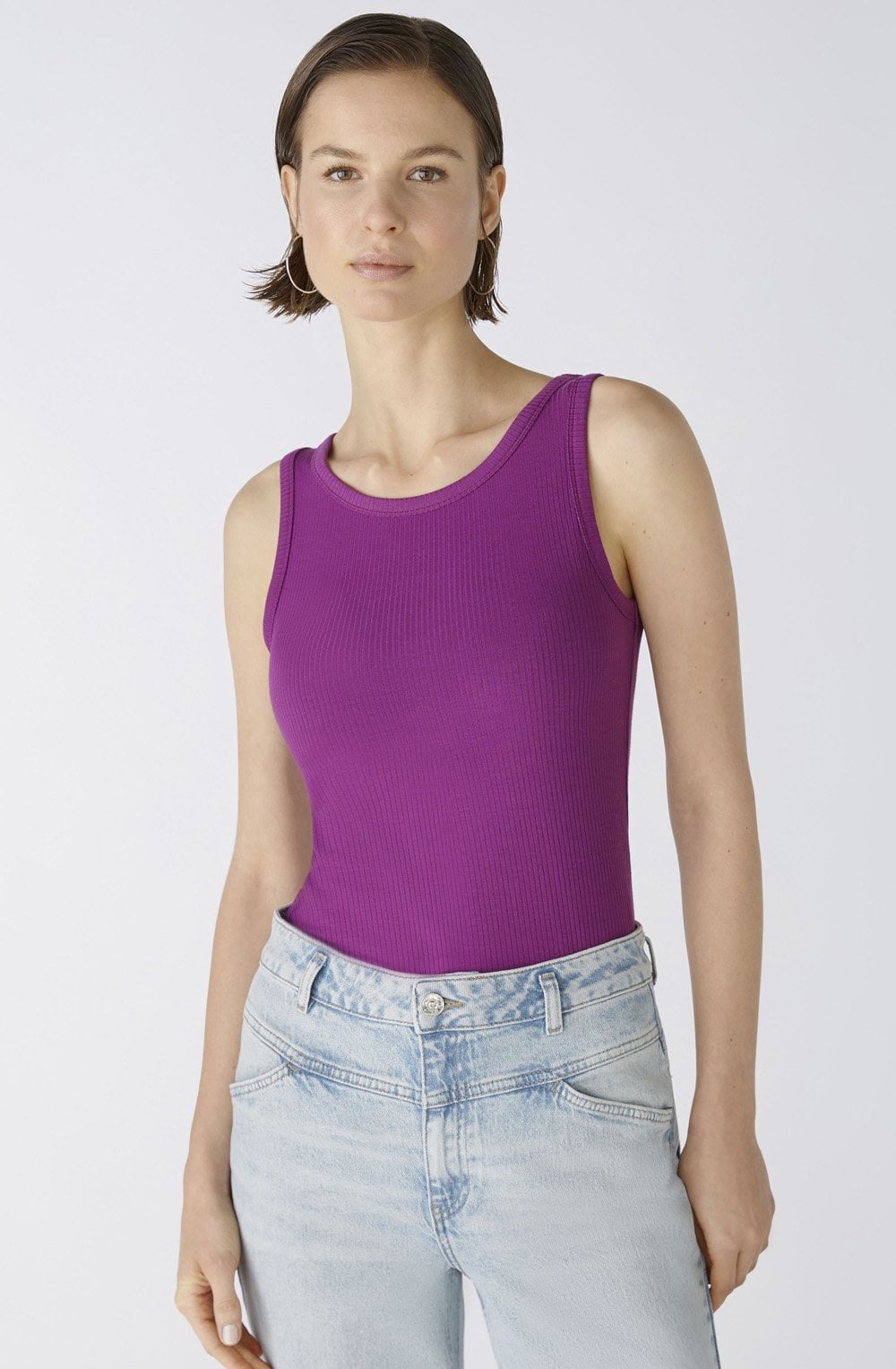 Sparkling Grape Ribbed Vest Top
