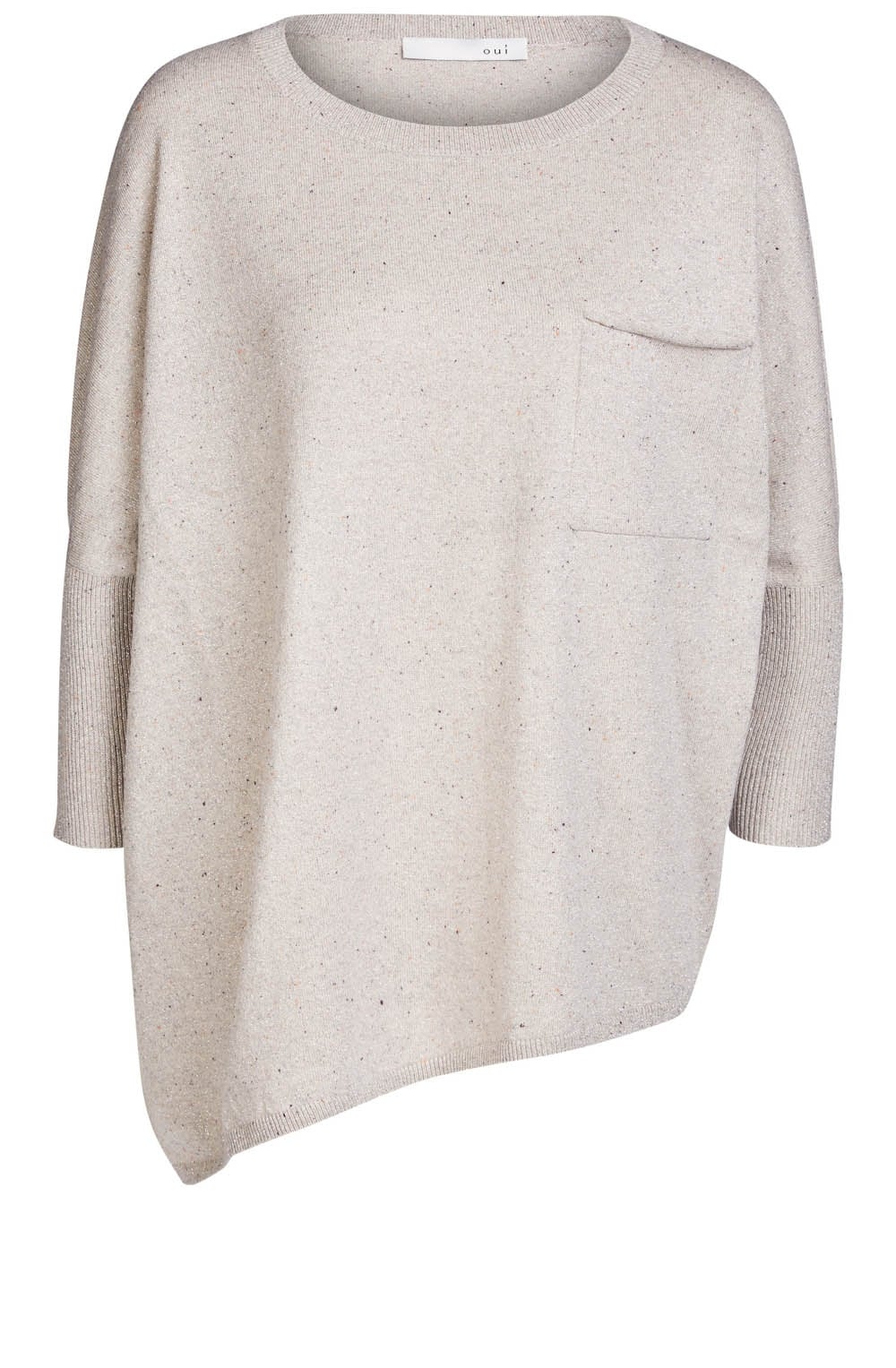 Speckled Metallic Knit Sweater