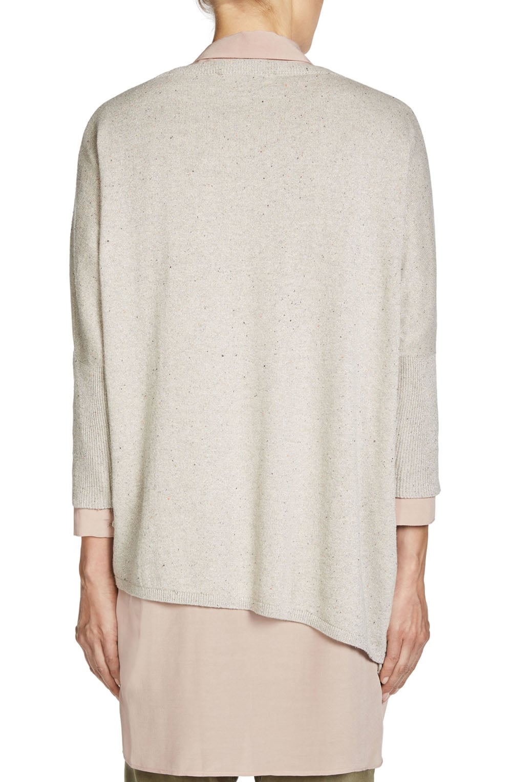 Speckled Metallic Knit Sweater