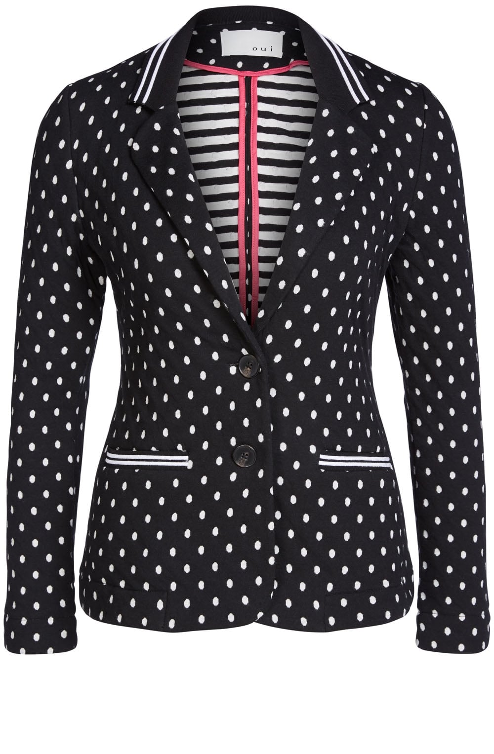 Spot Print Jersey Jacket