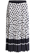 Spot Print Pleated Skirt