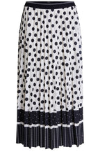 Spot Print Pleated Skirt