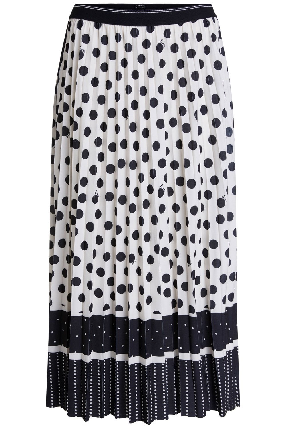 Spot Print Pleated Skirt