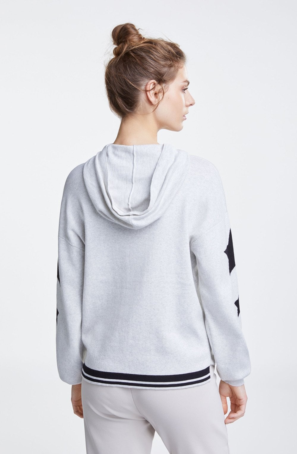 Star Design Hooded Sweater
