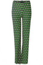 Steel Grey and Green Wide Leg Jersey Trousers