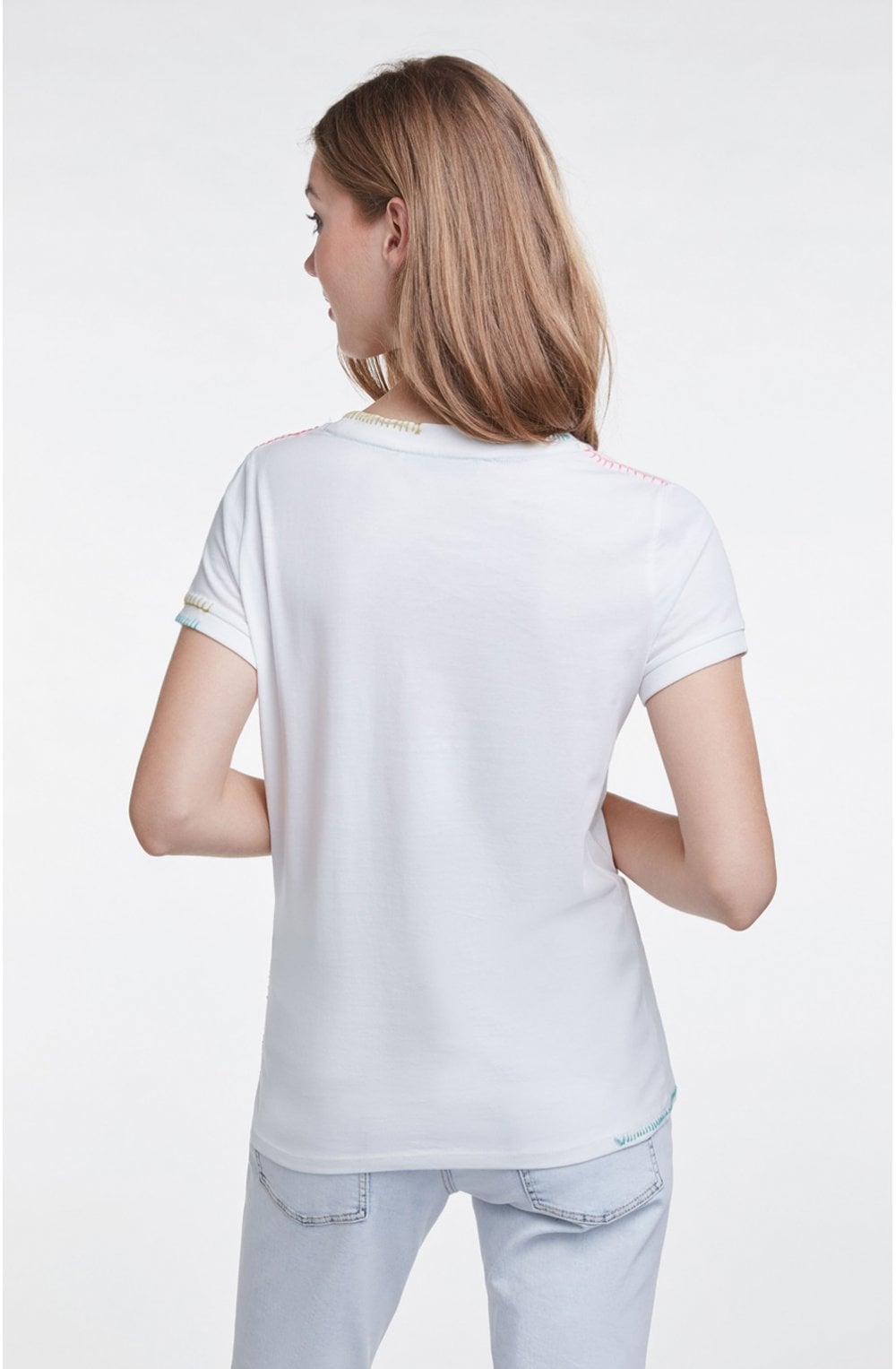 Stitch Detailed T Shirt
