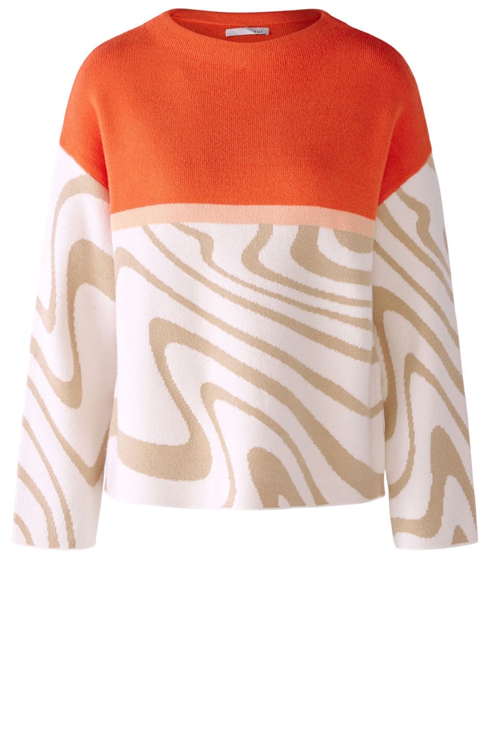 Stone and Orange Marbled Jumper