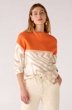 Stone and Orange Marbled Jumper