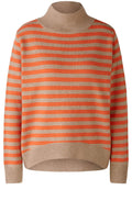 Stone and Orange Set In Sleeves Jumper