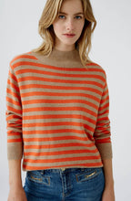 Stone and Orange Set In Sleeves Jumper