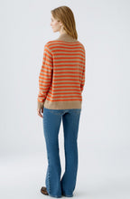 Stone and Orange Set In Sleeves Jumper