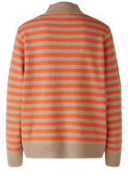 Stone and Orange Set In Sleeves Jumper