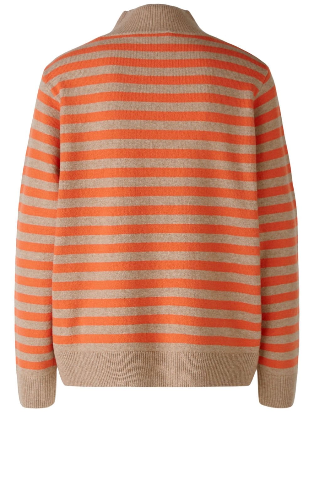 Stone and Orange Set In Sleeves Jumper