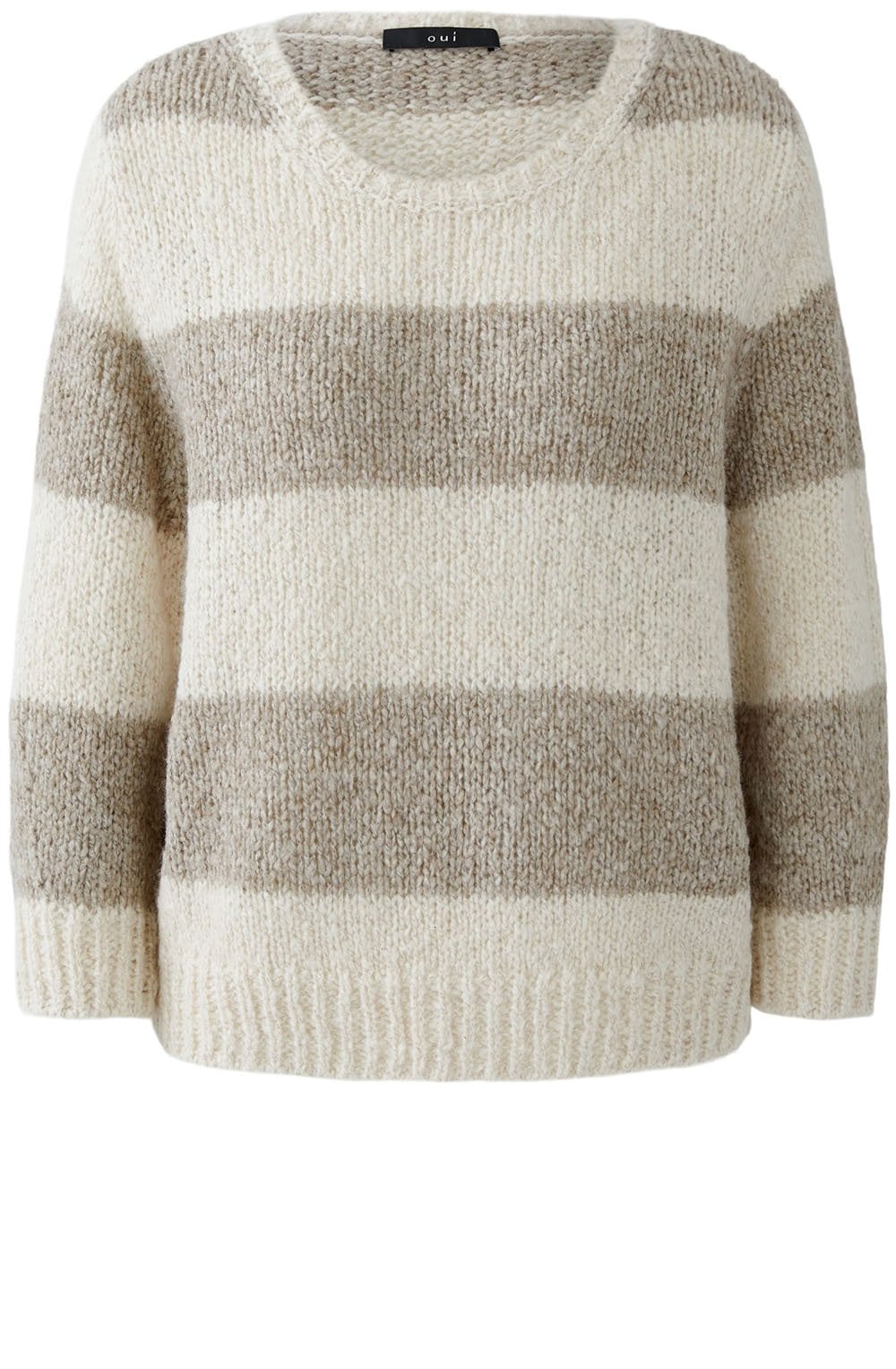 Stone and Taupe Striped Angel Yarn Jumper