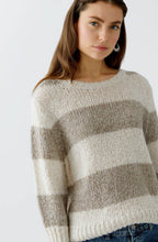 Stone and Taupe Striped Angel Yarn Jumper