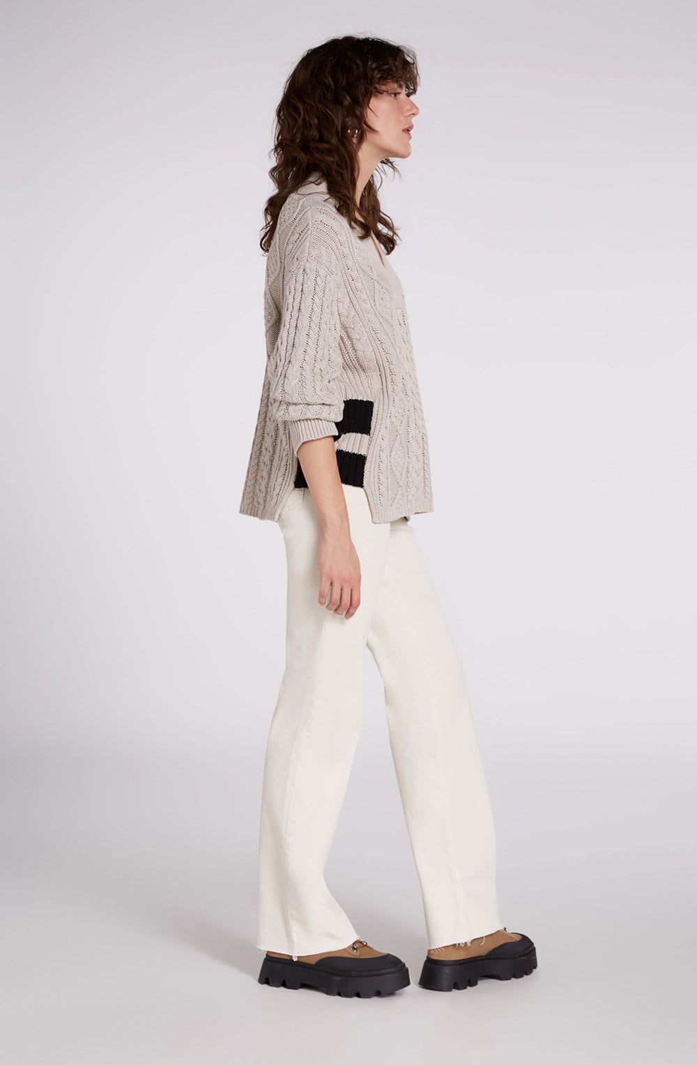 Stone Cable Knit Jumper