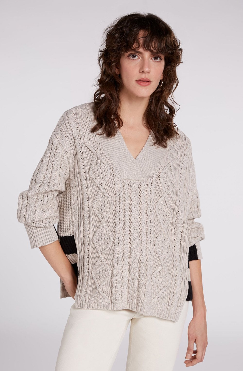 Stone Cable Knit Jumper