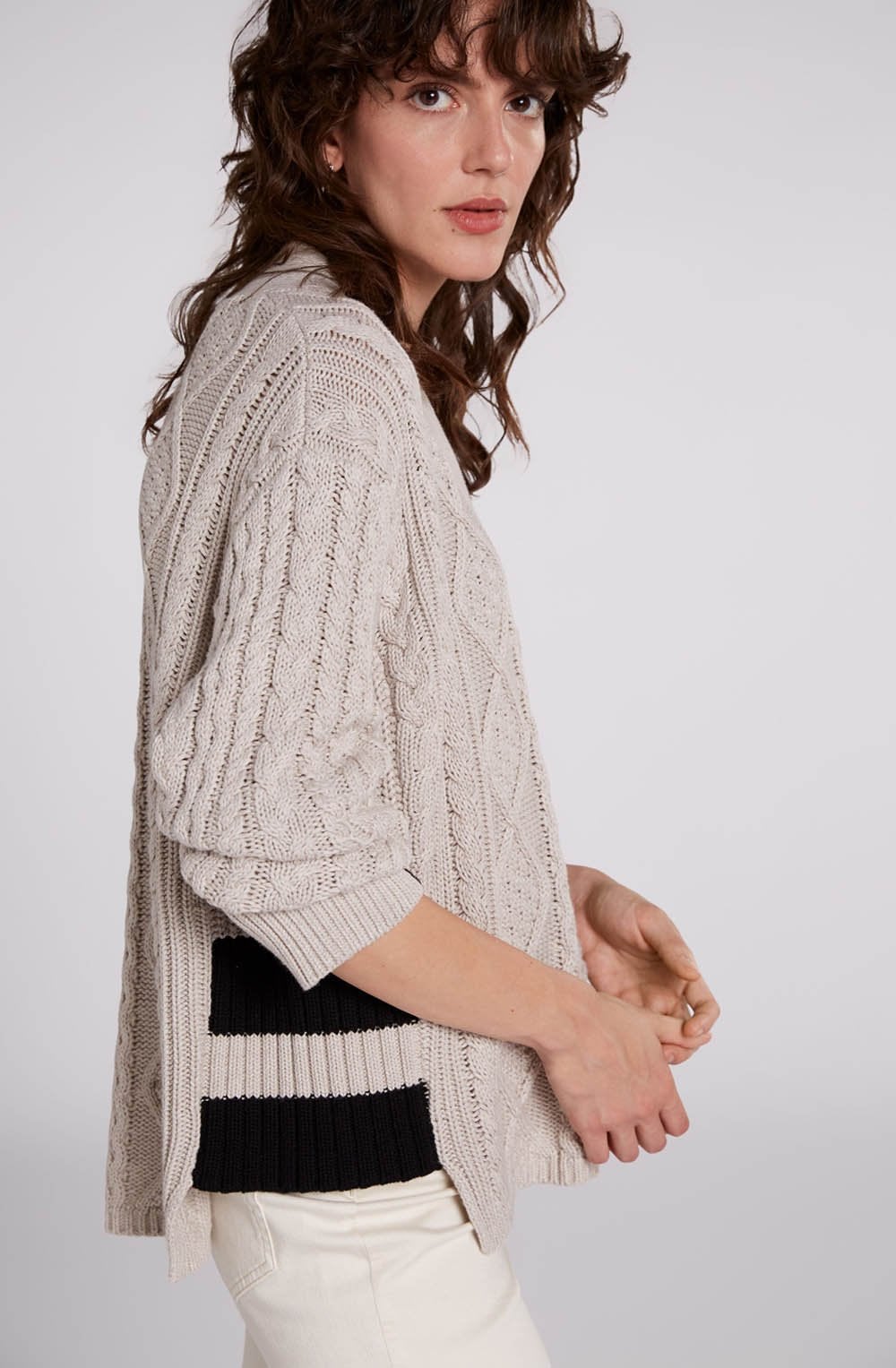 Stone Cable Knit Jumper