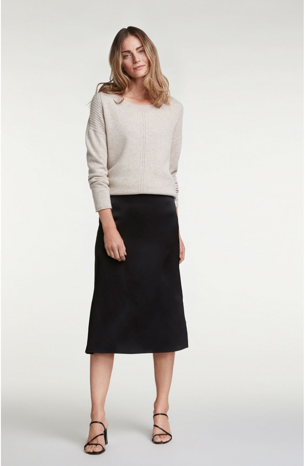 Stone Camel Mixed Knit Jumper