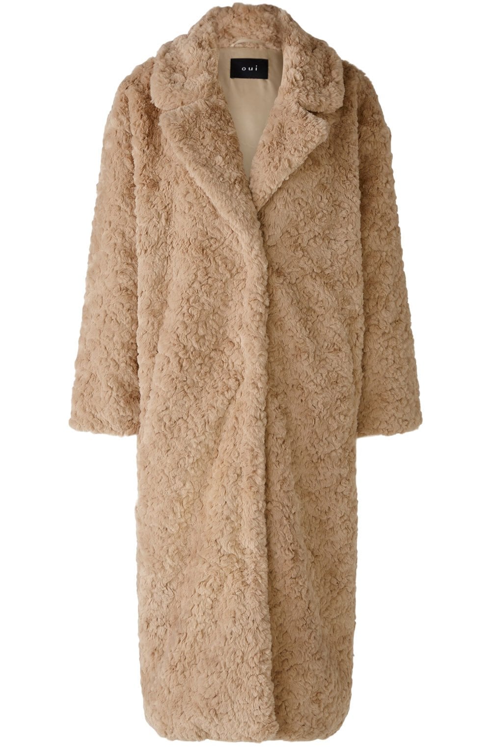Stone Faux Fur Teddy Coat