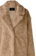 Stone Faux Fur Teddy Coat