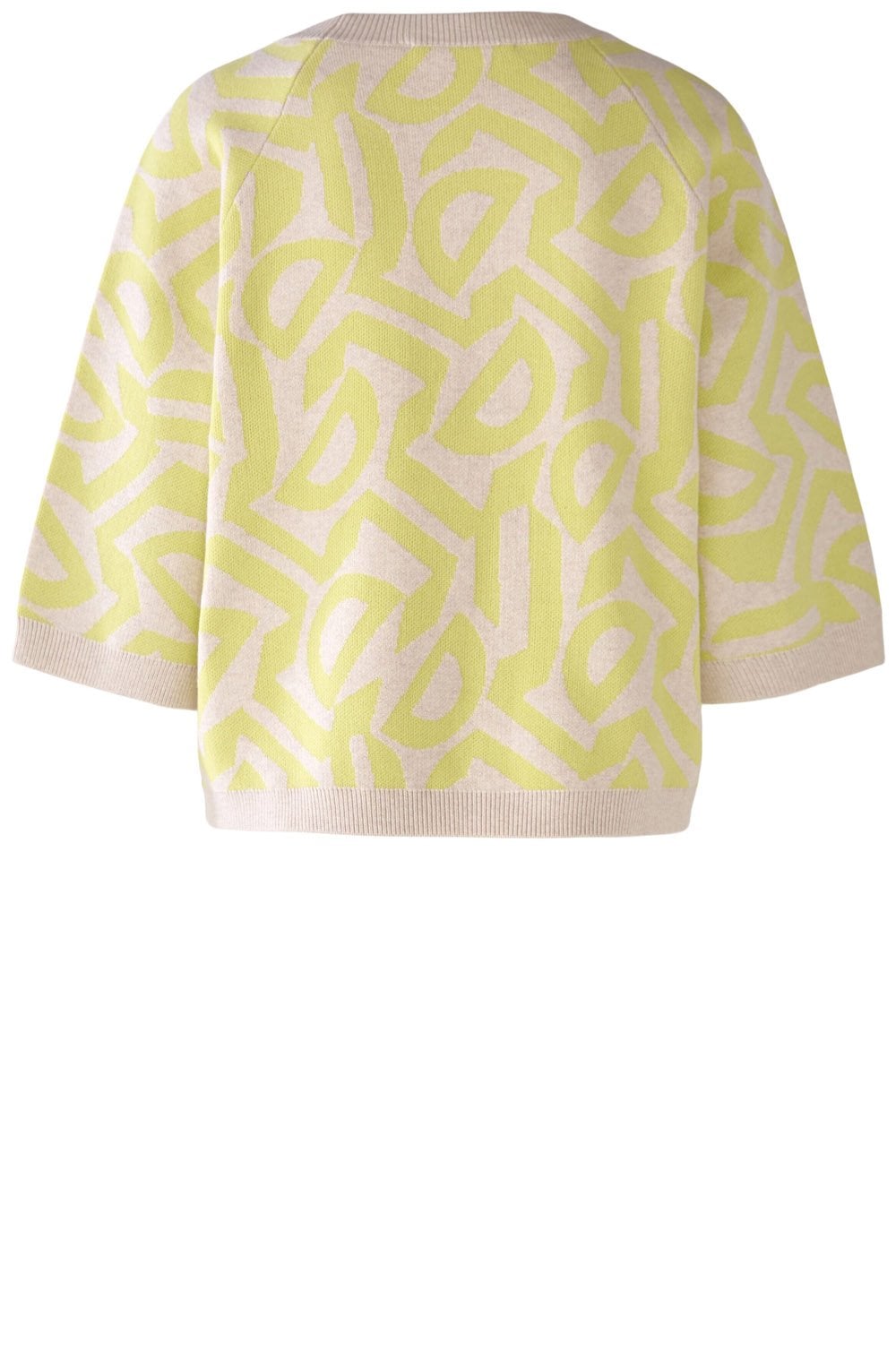 Stone Green Abstract Design Box Sweater