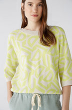 Stone Green Abstract Design Box Sweater