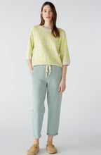 Stone Green Abstract Design Box Sweater
