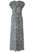 Stone Green Twisted Waist Jersey Dress