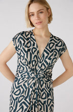 Stone Green Twisted Waist Jersey Dress