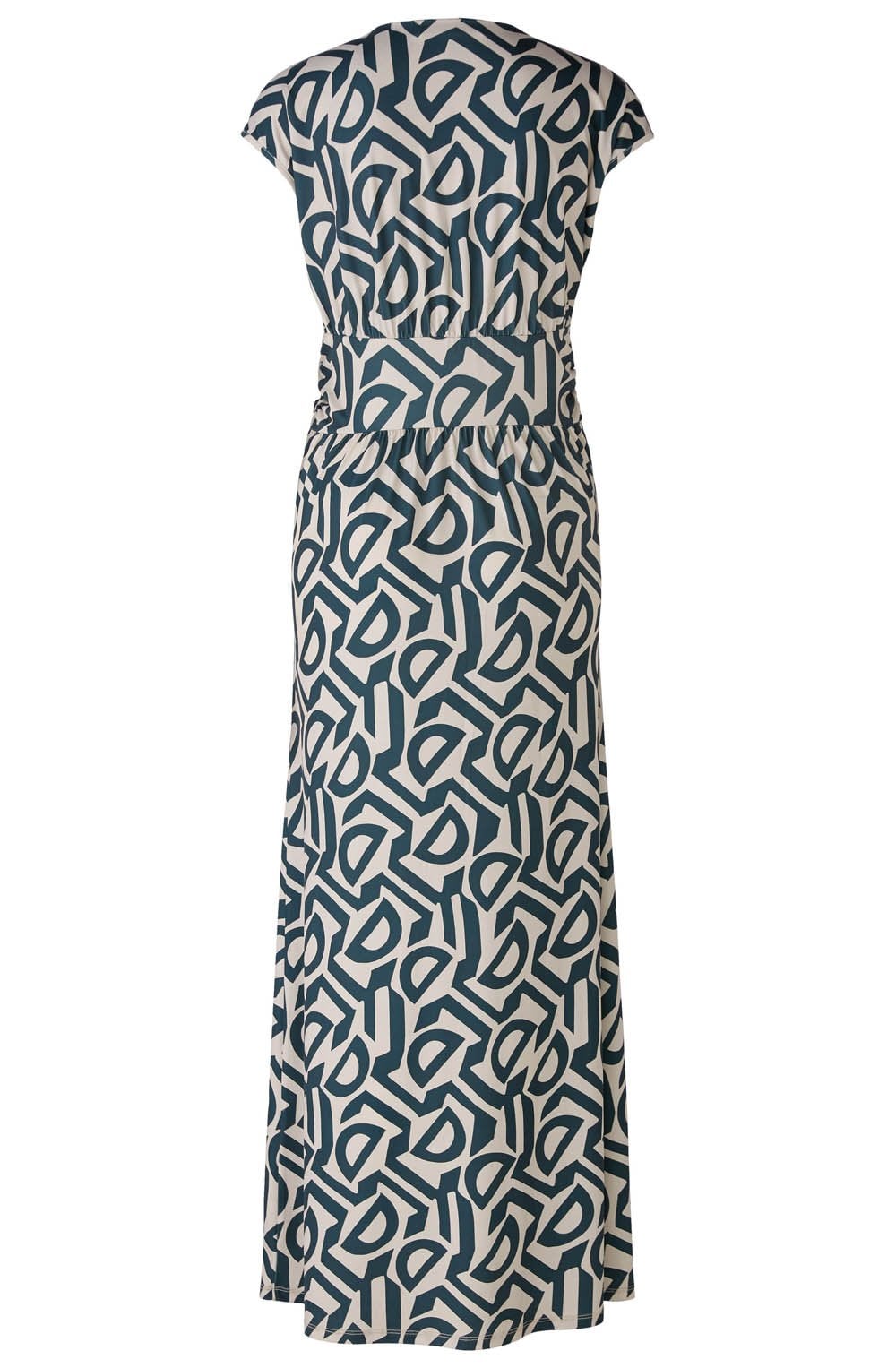 Stone Green Twisted Waist Jersey Dress