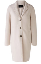 Stone Melange Boiled Wool Coat