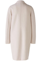 Stone Melange Boiled Wool Coat