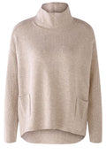 Stone Melange Cowl Neck Jumper