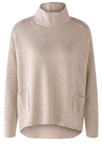 Stone Melange Cowl Neck Jumper