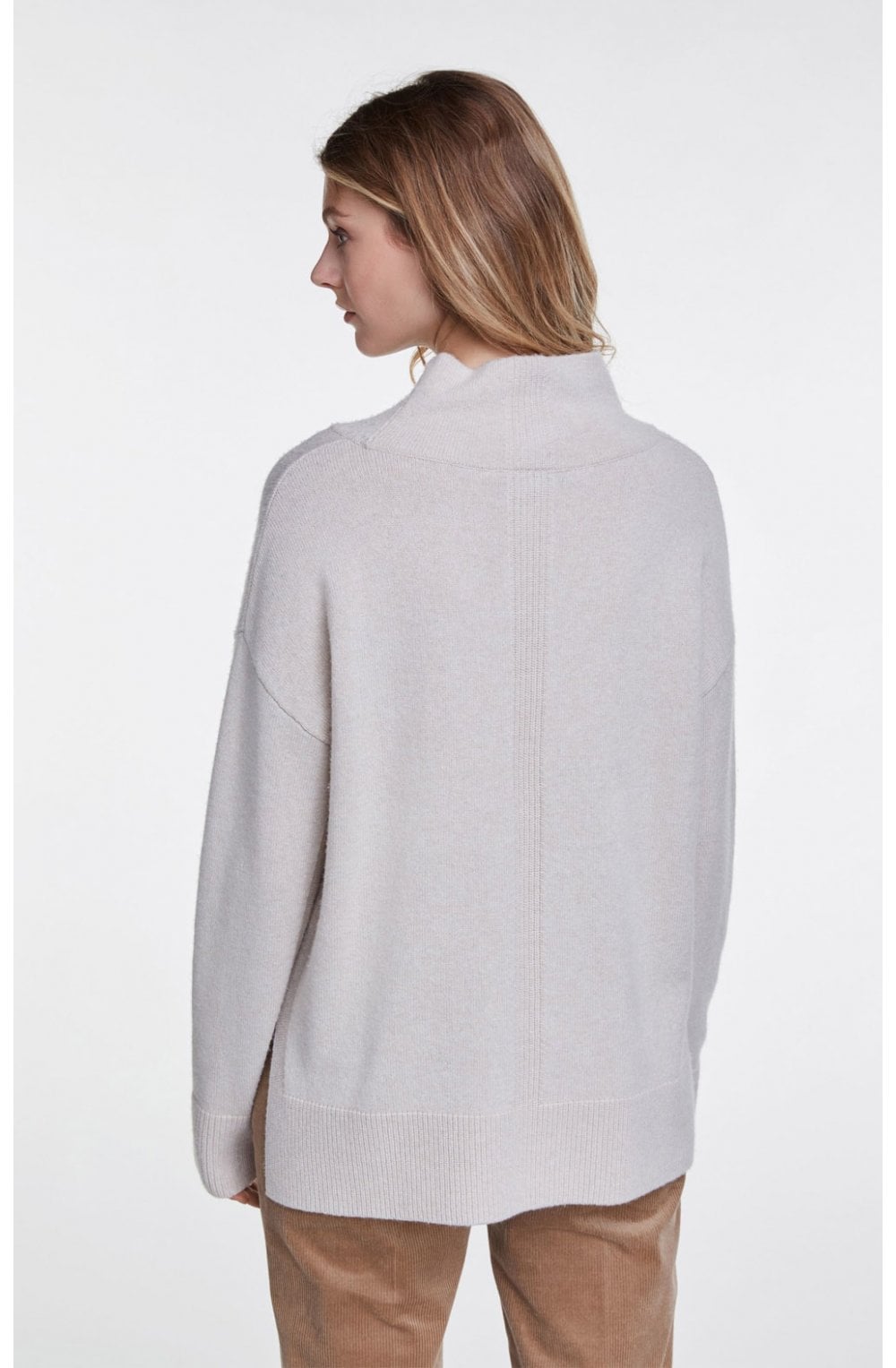 Stone Melange Wool Blend Jumper