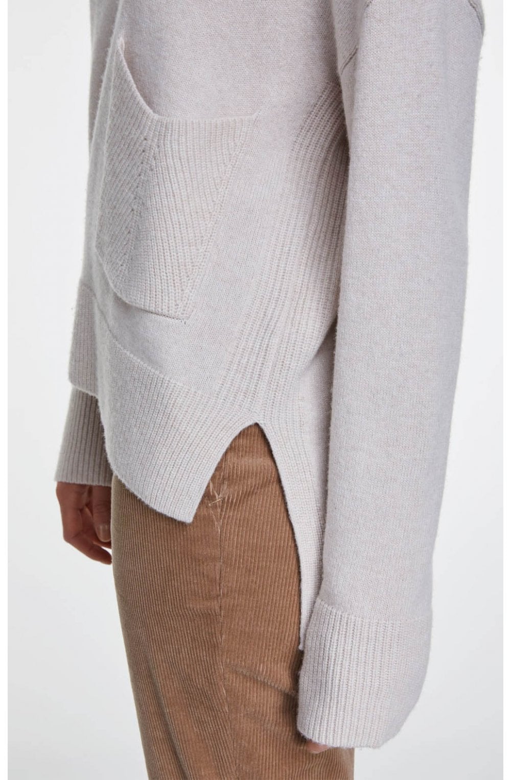 Stone Melange Wool Blend Jumper