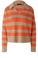 Stone Orange Collared Jumper