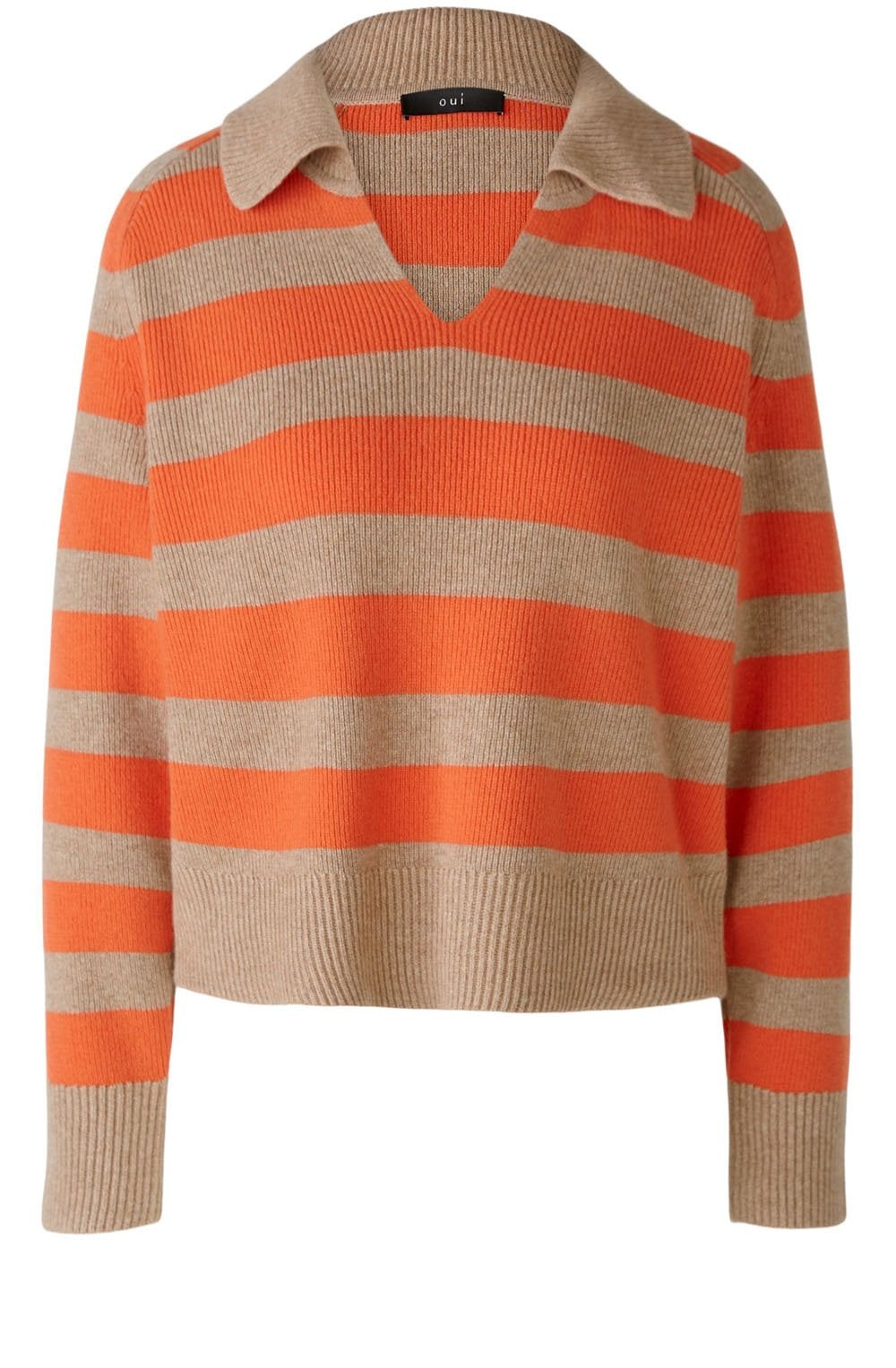 Stone Orange Collared Jumper