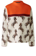 Stone Orange Horses and Colour Block Jumper