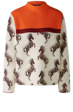 Stone Orange Horses and Colour Block Jumper