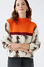 Stone Orange Horses and Colour Block Jumper