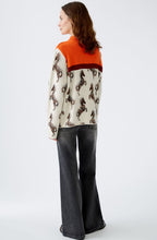 Stone Orange Horses and Colour Block Jumper
